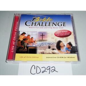 Bible Challenge Life Of Christ Edition Interactive Windows CD -0518CD292